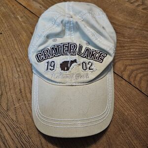 Triangle Sport Headgear Crater Lake Tan Embroidered Oregon Hiking Hat‎ Adj Cap
